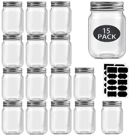 Buy Oz Mason Jars With Lids Regular Mouth Pack Oz Glass Jars