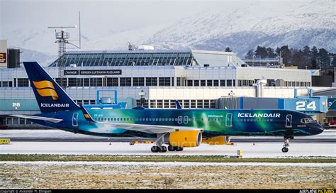 Tf Fiu Icelandair Boeing 757 200wl At Bergen Flesland Photo Id