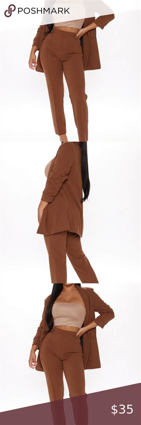brown pant suit set nwot brown pants pantsuit clothes design