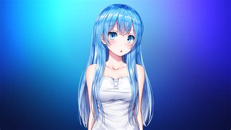 640x1136 anime girl aqua blue 4k iphone 5 5c 5s se ipod touch hd 4k wallpapers images