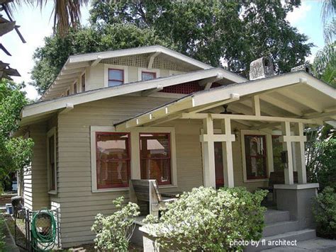 Arts And Crafts Airplane Bungalow With Exposed Porch Rafters Bungalow