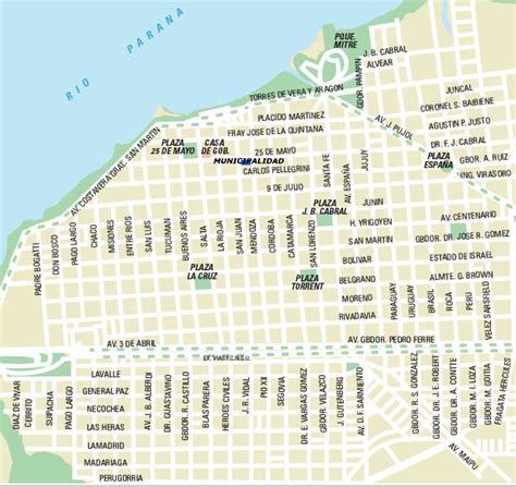Barrios De Corrientes Capital Mapa