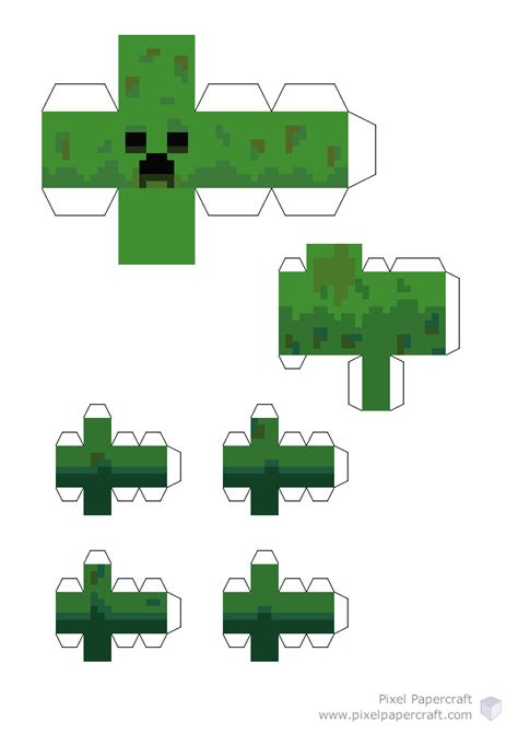 Pixel Papercraft Minecraft Legends Creeper