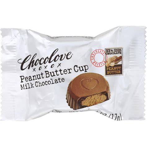 Chocolove Xoxox Cup Peanut Butter Milk Chocolate Case Of 50 6