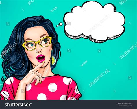 Girl Thinking Pop Art Images Stock Photos And Vectors Shutterstock