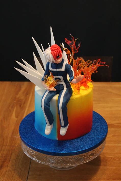 My Hero Academia Todoroki Fire And Ice Birthday Cake