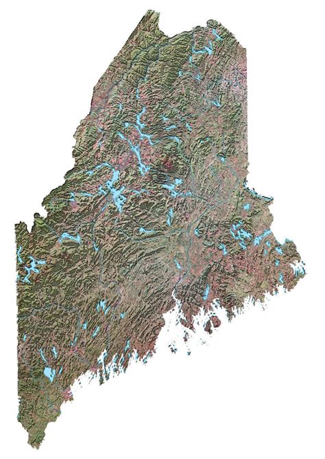 Maine Lakes And Rivers Map Gis Geography