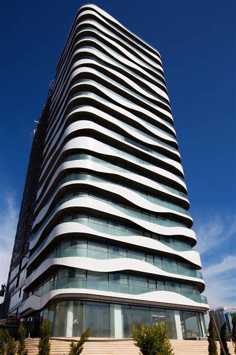 Wavy Balconies Surround A New Office Building In Istanbul