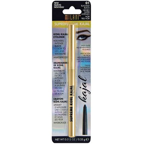 Milani Supreme Kohl Kajal Eyeliner Pencil Blackest Black 01 001oz