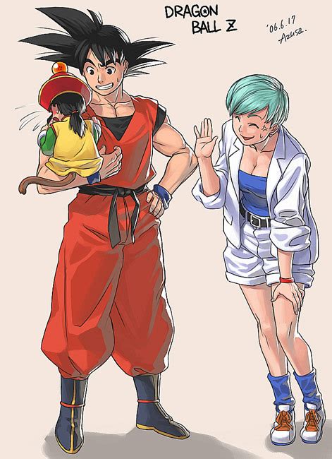Son Goku Bulma And Son Gohan Dragon Ball And More Drawn By Azusa Hws Danbooru