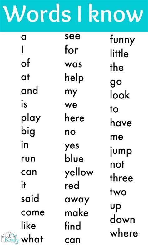 Kindergarten Sight Words Printable Kindergarten Sight In 2021 Sight