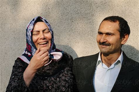 Middle Aged Turkish Couple Show Happiness And Affection By Julia