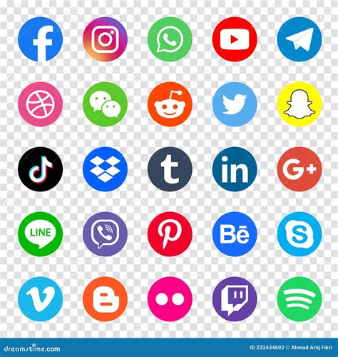 Social Media Icons Facebook Instagram Twitter Youtube Pinterest