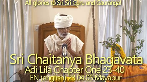 Sbit Sri Chaitanya Bhagavata Adilila Youtube