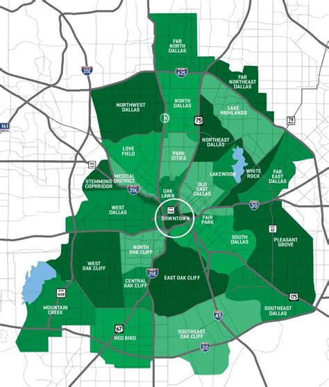 Map Of Dallas Neighborhood Surrounding Area And Suburbs Of Dallas