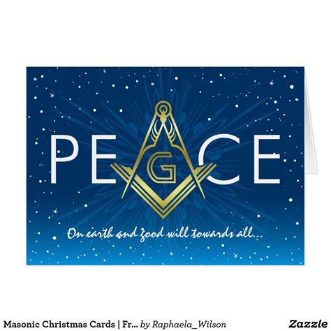 Masonic Christmas Cards Freemasonry Holiday Zazzle Freemasonry
