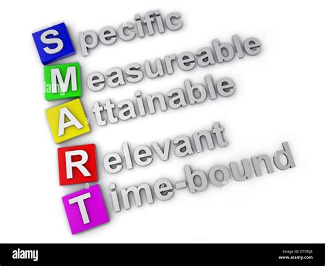 Smart specific measurable attainable relevant time-bound Stock Photo ...