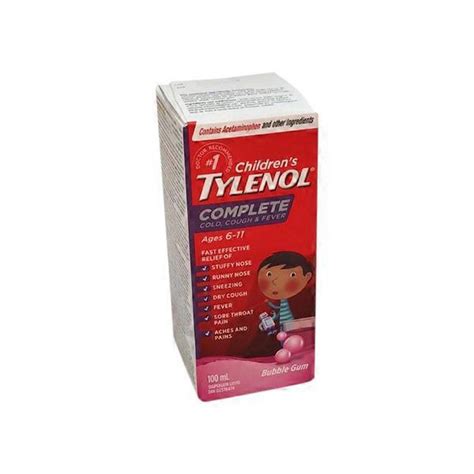 Tylenol Child Complete Cold Cough And Fever Liquid 100 Ml Instacart