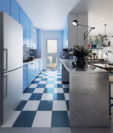 Blue Scandinavian Kitchen Interior Design Ideas