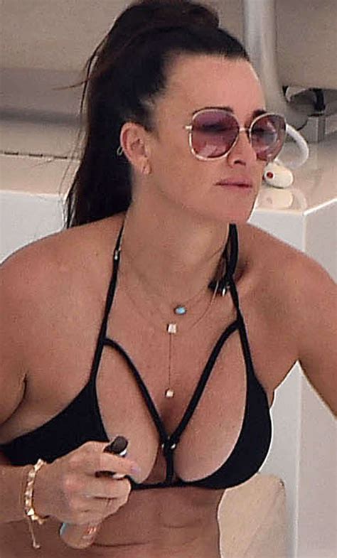 Kyle Richards Bikini Candids On A Yacht In Portofino Gotceleb