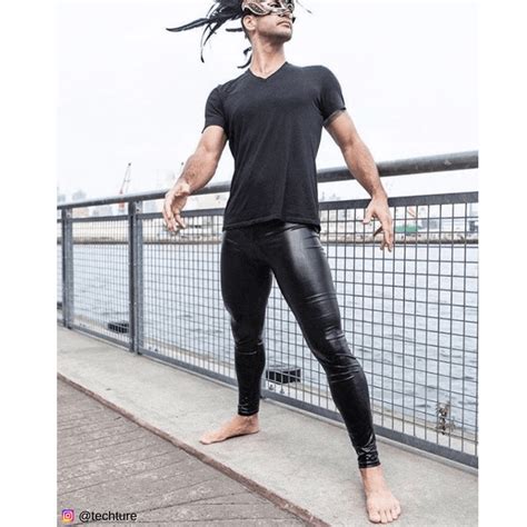 10 ways to wear men s wet look black leggings for men