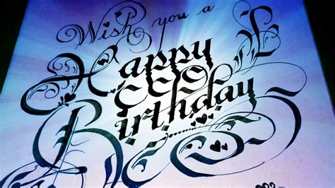 Love you every day, and on your birthday love you more. HAPPY BIRTHDAY writing || Art & Calligraphy || Cursive ...