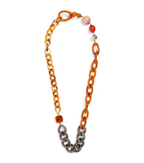 Max Mara Resin Chain Necklace Harrods Uk
