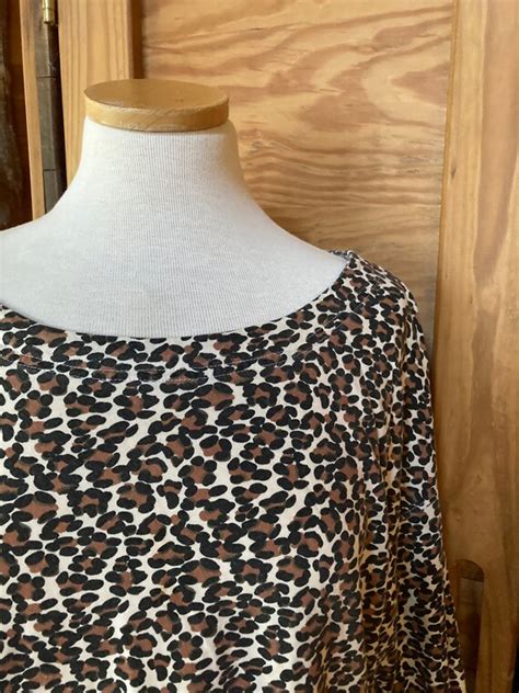 Vintage 1980s Leopard Print Oversized Cotton Tunic Gem