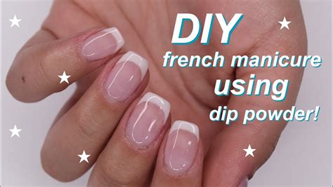 Diy French Manicure Tutorial Using Dip Powder Youtube