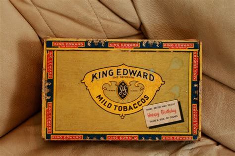 King Edward Cigar Box Vintage Cigar Box 1950 Era Vintage