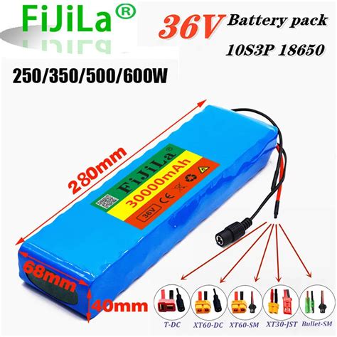 10s3p 36v 30ah Battery Ebike Battery Pack 18650 Li Ion Batteries 350w 500w For High Power