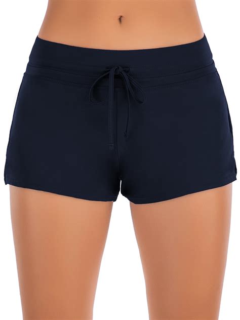 S Xxl Women Plus Size High Waisted Swimsuit Bottoms Ladies Swim Shorts