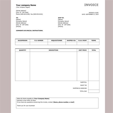 Free Invoice Templatesinvoiceberry The Grid System Within Generic