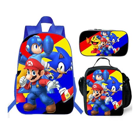 Boys Super Smash Bros Backpack Bookbag School Bag