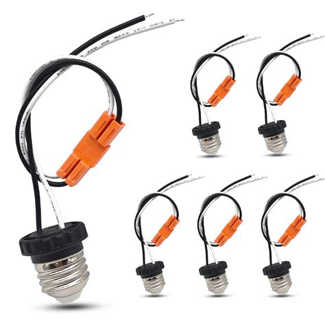 E26 Socket Adapter Medium Base Screw In Light Bulb Socket Pigtail For