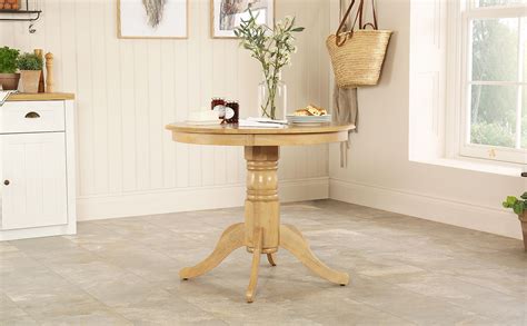 Kingston Round Oak 90cm Dining Table Furniture Choice