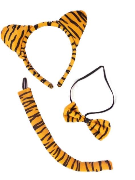 Animal Tiger Ears Headband Bow Tie And Tail World Book Day Etsy