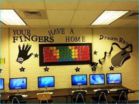 Students will look forward to working in an interesting and nicely decorated environment. computer lab decorations | Home Build Designs | classroom ...