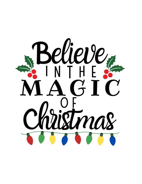 Believe In The Magic Of Christmas Svg File Fall Quote Svg Etsy Canada