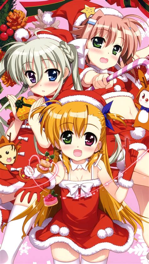Christmas 2015 Anime Nanohasamsung Galaxy Note 3 Wallpaper 1080×1920