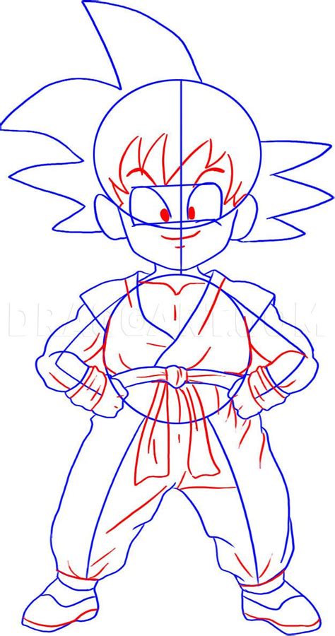 How To Draw Son Goku Step By Step Drawing Guide By Dawn Dragoart