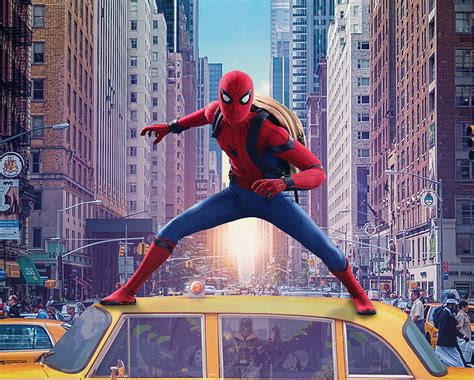 Hd Wallpaper Marvel Spider Man Homecoming Wallpaper City Action