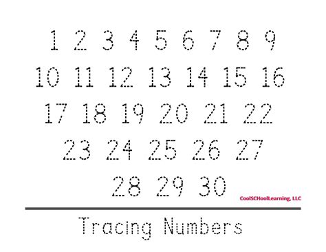 Tracing Numbers Printable 1 100 Worksheet For Kids Kindergarten