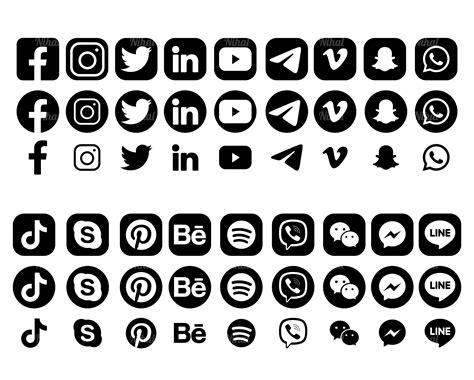 Social Media Icons Svg Social Media Logo Png Social Media Icon Cut File