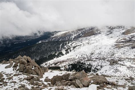Mount Evans Summit Colorado Stock Image Image Of Mountain Cold