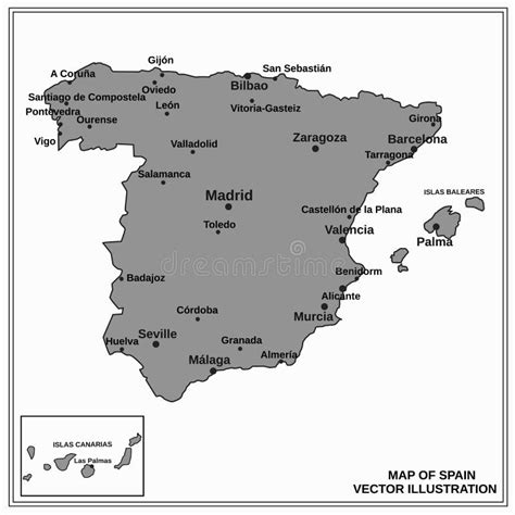Mapa Da Espanha Vetor Ilustração Do Vetor Ilustração De Cultura 126525364