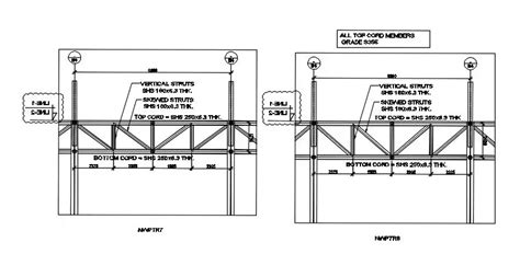Cross Section Of The Truss Details Are Given In This 2d Autocad Dwg