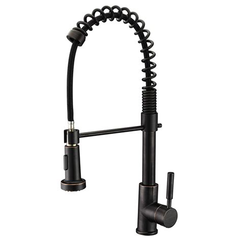 Gicasa commercial style heavy duty solid brass coiled spring kitchen sink faucets 6. Black Commercial Kitchen Faucet Brass Sink Mixer Tap with ...