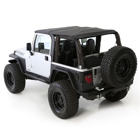Smittybilt 9973235 Bowless Combo Soft Top For 97 06 Jeep Wrangler Tj