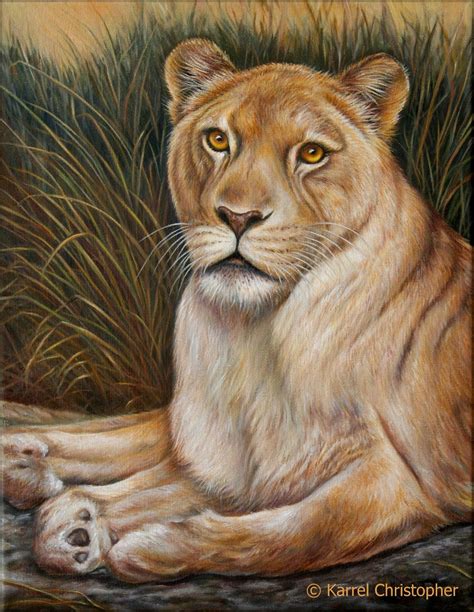 Karrels Creative Path Lioness Oil Painting